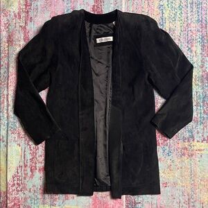 Elegant Black Women's SUEDE Blazer